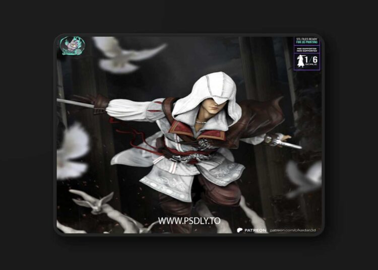 Kaidan – Assassin’s Creed – Ezio Auditore – 3D Print Model 1 Kaidan – Assassin’s Creed – Ezio Auditore – 3D Print Model