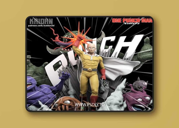 Kaidan – Saitama vs Monsters One Punch Man – 3D Print Model STL 1 Kaidan – Saitama vs Monsters One Punch Man – 3D Print Model STL