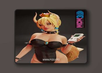 MCM3D – Bowsette – Super Mario – 3D Print Model STL