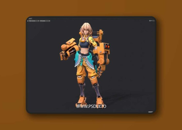 Mecha girl 3D Model 1 Mecha girl 3D Model