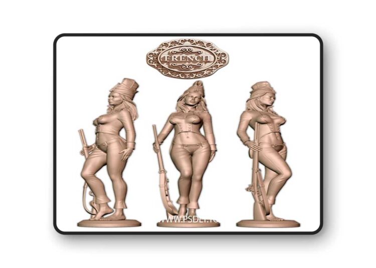 Napoleonic French Pin Up – 3D Print Model STL 1 Napoleonic French Pin Up – 3D Print Model STL