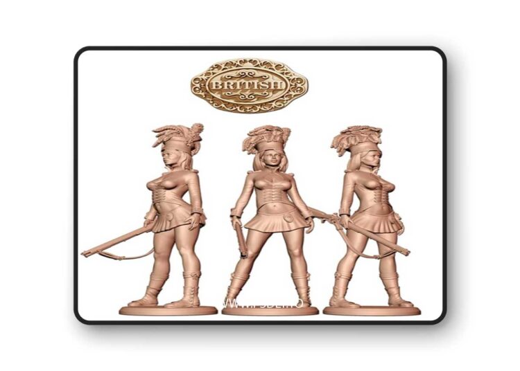 Napoleonic Highlander Pin Up – 3D Print Model STL 1 Napoleonic Highlander Pin Up – 3D Print Model STL