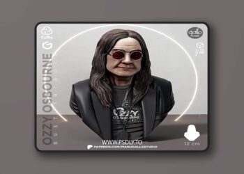 Ozzy Osbourne Bust Tribute – 3D Print Model