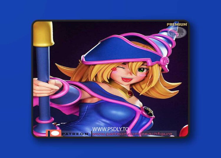 Peach Figure – Dark Magician Girl – 3D Print 1 Peach Figure – Dark Magician Girl – 3D Print