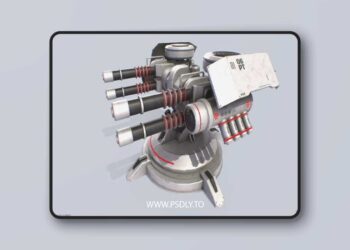 Plasma turret Low-poly 3D Model