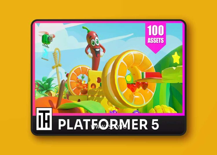 Platformer 5 Fruits - Low Poly 3D Models Pack v2.0 1 Platformer 5 Fruits - Low Poly 3D Models Pack v2.0