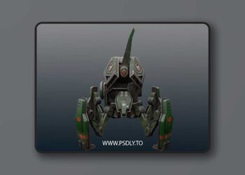 Robot Scout Low-poly 3D Model