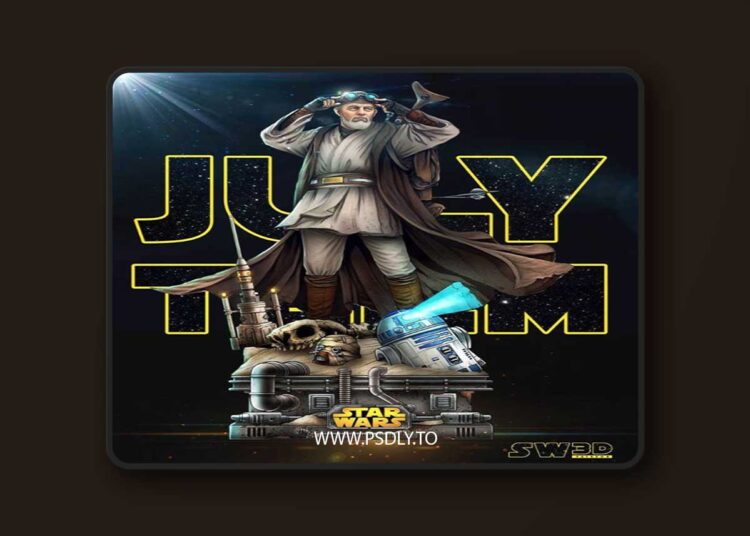 SW3D – Old Ben Kenobi Sculpture – 3D Print Model STL 1 SW3D – Old Ben Kenobi Sculpture – 3D Print Model STL