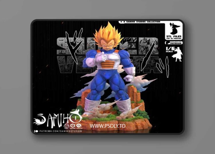 Samiho Studios – Super Vegeta – 3D Print Model STL 1 Samiho Studios – Super Vegeta – 3D Print Model STL