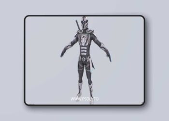 Scifi character Low-poly 3D Model