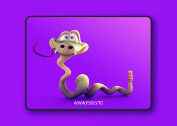 Snake Toon Printable version available 3D Model