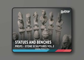 Stone Sculptures VOL.2 - Statues and Benches (Nanite + Low Poly) (5.5)