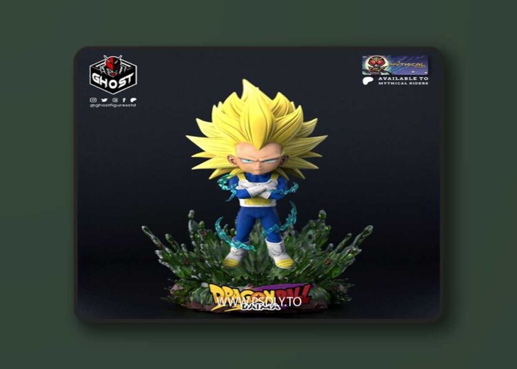 Studio Ghost Figures – Mini Vegeta Ssj 3 Dragon Ball Daima – 3D Print Model STL 1 Studio Ghost Figures – Mini Vegeta Ssj 3 Dragon Ball Daima – 3D Print Model STL
