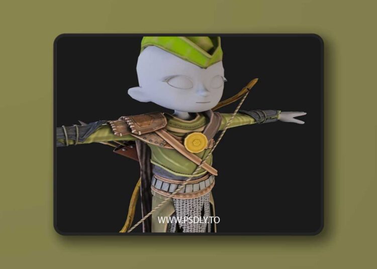 Stylized Archer 3D Low-poly 3D Model 1 Stylized Archer 3D Low-poly 3D Model