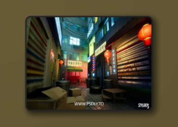 Stylized China Town 3D Model
