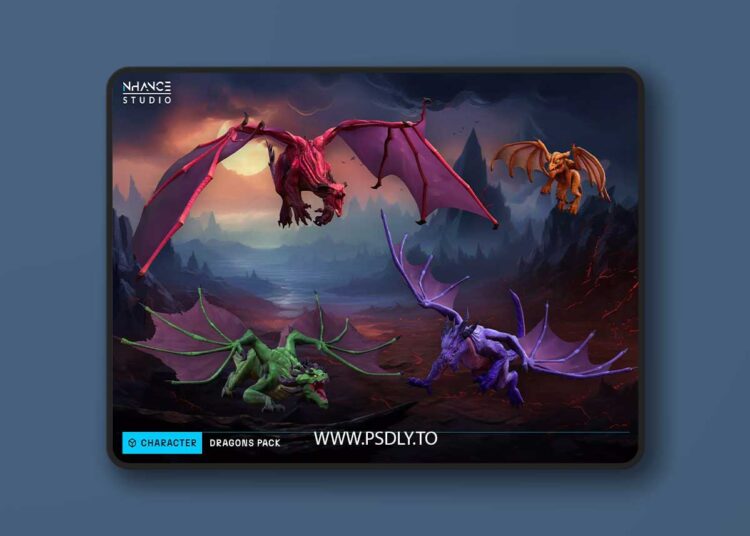Stylized Fantasy Dragons Pack v1.1 1 Stylized Fantasy Dragons Pack v1.1