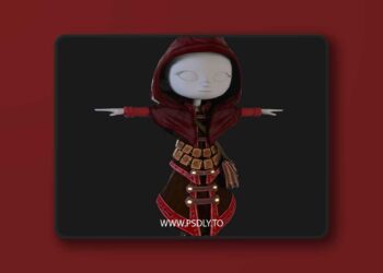 Stylized Monk 3D Low-poly 3D model