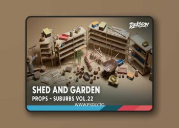 Suburbs VOL.22 - Shed & Garden (Nanite and Low Poly) [5.1 – 5.6]