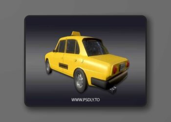 Taxi Yellow Cab – Photo Real 3D Model