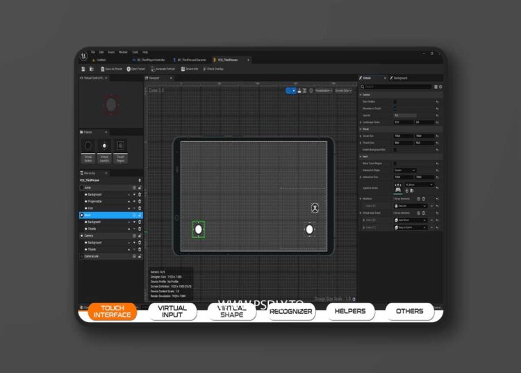 Touch Interface Designer v3.3.4 (5.5) for Unreal Engine 1 Touch Interface Designer v3.3.4 (5.5)