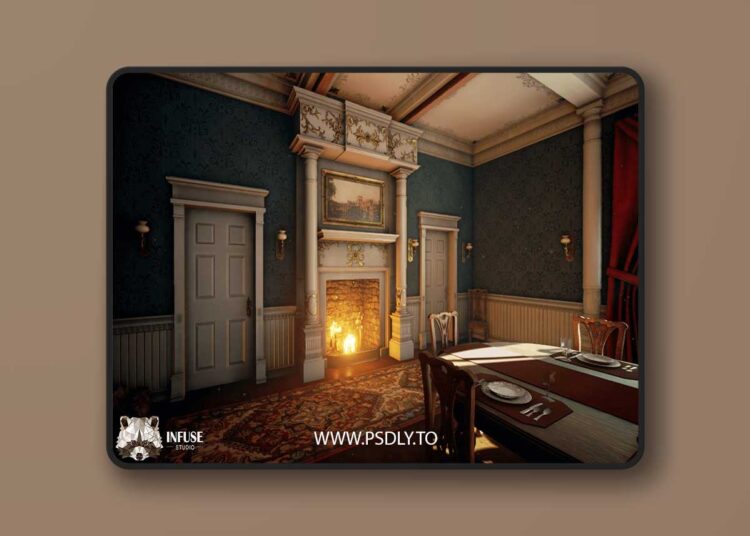 Victorian Dining Room (4.24 - 5.0 - 5.6) for Unreal Engine 1 Victorian Dining Room (4.24 - 5.0 - 5.6)