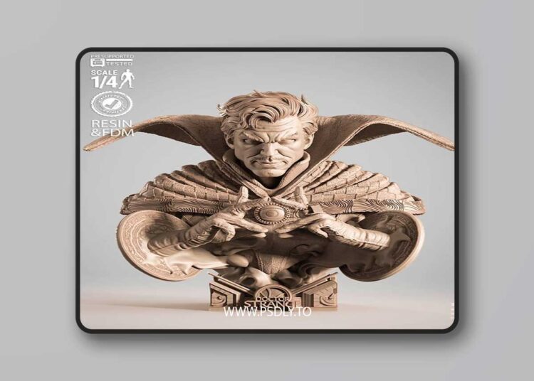 WICKED – Dr Strange Portrait Bust 3D Print 1 WICKED – Dr Strange Portrait Bust 3D Print