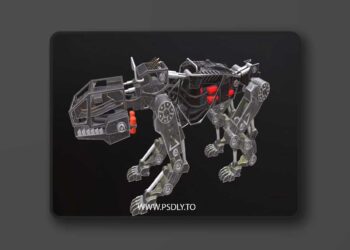 WOLFENSTEIN PANZERHUND DOG PBR Low-poly 3D Model