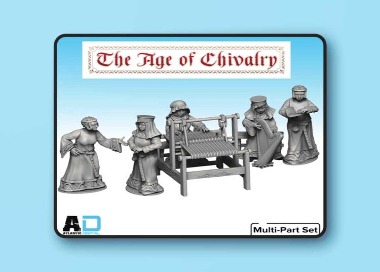 Wargames Atlantic – Medieval Noble Ladies 1 – 3D Print Model STL 1 Wargames Atlantic – Medieval Noble Ladies 1 – 3D Print Model STL