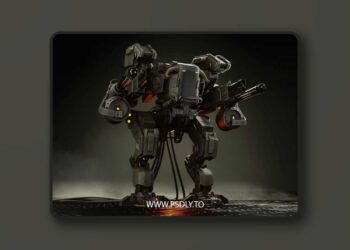 Warrior Mech Low-poly 3D Model