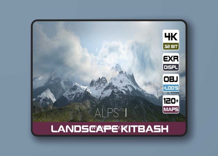 8 LANDSCAPE KITBASH PACK | Alpine mountains Vol.1 1 8 LANDSCAPE KITBASH PACK | Alpine mountains Vol.1