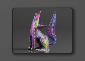 ALKIMIA INC Mexican Alebrije Howling Coyote Wood 3D print Model