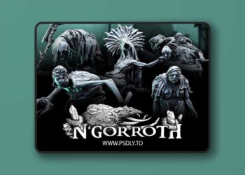 Bestiarum Miniatures – The NGorroth Part 3 – Collection – Eldritch Horrors – 3D Print Model STL