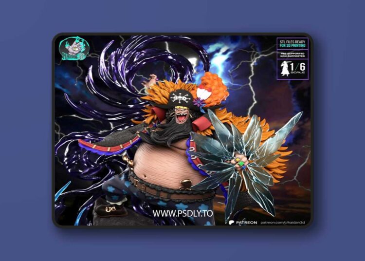 Blackbeard (Marshall D. Teach) One Piece – 3D Print Model 1 Blackbeard (Marshall D. Teach) One Piece – 3D Print Model