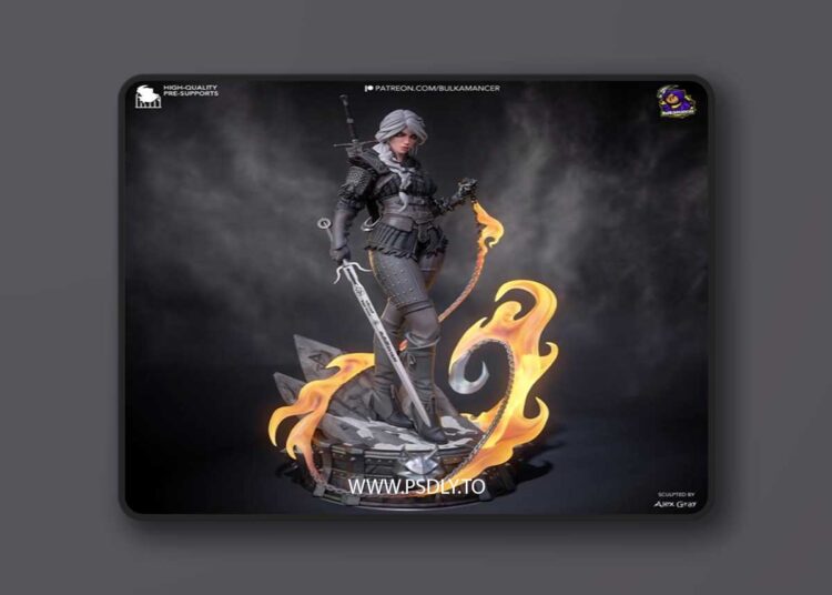 Bulkamancer Sculpts – Ciri Wither 4 – 3D Print Model STL 1 Bulkamancer Sculpts – Ciri Wither 4 – 3D Print Model STL