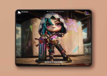 Bulkamancer – Chibi Fractured Jinx – Arcane – 3D Print Model