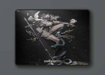 CA 3D Studios – Crow Girl – 3D Print Model STL