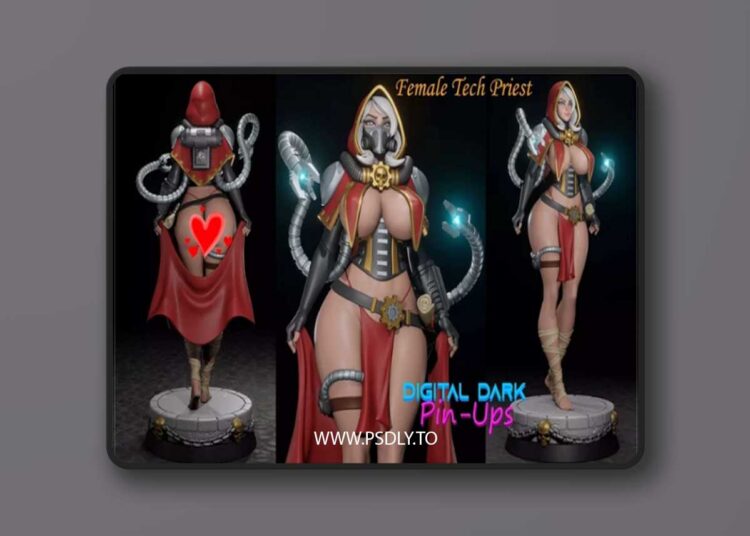 Digital Dark Pin-Ups – Female Tech Priest 1 Digital Dark Pin-Ups – Female Tech Priest