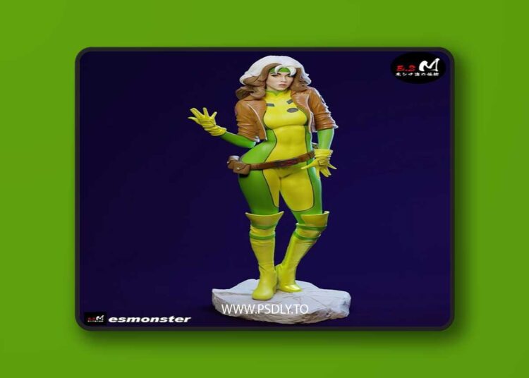 E.S Monster – Xmen – Rogue – 3D Print Model STL 1 E.S Monster – Xmen – Rogue – 3D Print Model STL