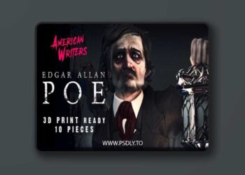Edgar Allan Poe Statue – 3D Print Model STL