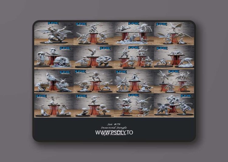 Epic Miniatures – Insectoid Jungle Set – 3D Print Model 1 Epic Miniatures – Insectoid Jungle Set – 3D Print Model