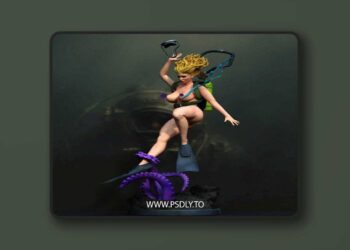 Exclusive – Female scuba – 3D Print Model STL