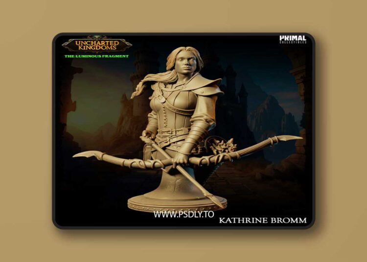 Fighter – Kathrine Bromm Bust – 3D Print Model 1 Fighter – Kathrine Bromm Bust – 3D Print Model