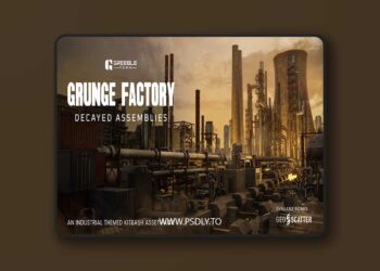 Grunge Factory Decayed Assemblies - Industrial Kitbash Greeble Assets