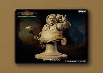 Halfling Rogue – Reginald Vazk Bust – 3D Print Model