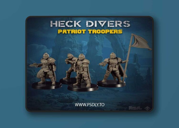 Heck Divers Patriot Troopers – 3D Print Model 1 Heck Divers Patriot Troopers – 3D Print Model