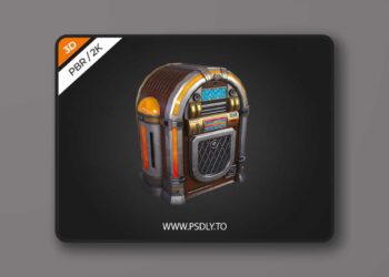Jukebox Low-poly 3D Model
