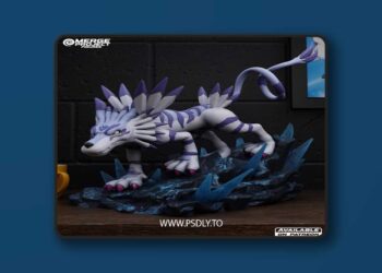 Merge Project Figures – Digimon – Garurumon – 3D Print Model STL
