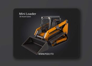 Mini Loader Low-poly 3D Model