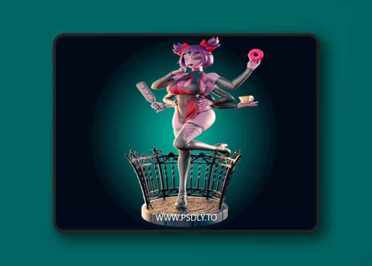 Officer Rhu – Muffet Thin and Curvy Spider Girl – 3D Print Model 1 Officer Rhu – Muffet Thin and Curvy Spider Girl – 3D Print Model