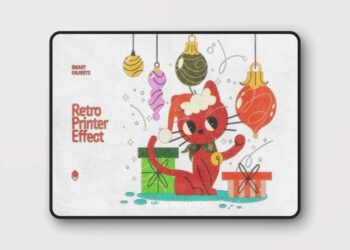 Postcard Printer Effect for Photoshop